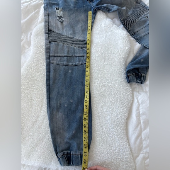 Royal Seven Structural Distressed Blue Denim Jogger Jeans Mens 34x30 - Picture 11 of 14